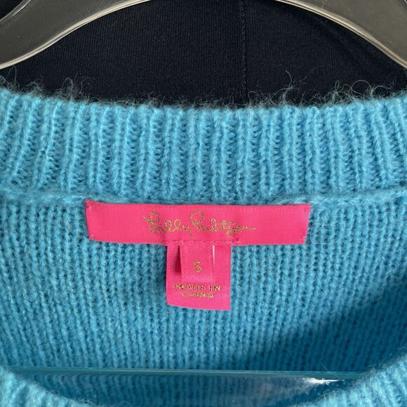 Lilly Pulitzer Olinia Sweater Seabreeze Blue Marled Ombre Women's Size S - Picture 3 of 8